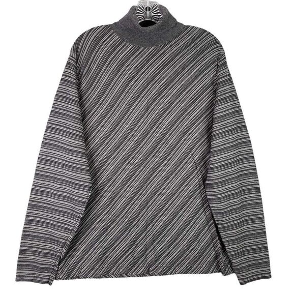 Metropolitan by Lord & Taylor Men’s Size L Italian Merino Wool Gray Sweater LS - Picture 2 of 8